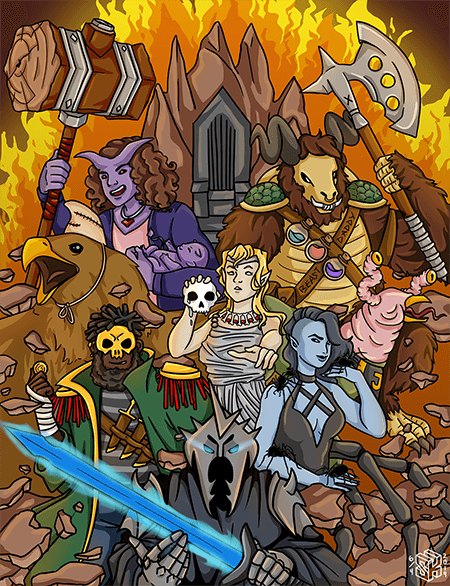 Escape from the Bloodkeep<br/>Fan art poster made for CollegeHumor's Dimenison 20 show