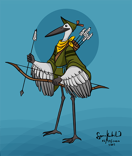 Dio<br/>Character design for DnD 5th Edition Aarakocra Ranger
